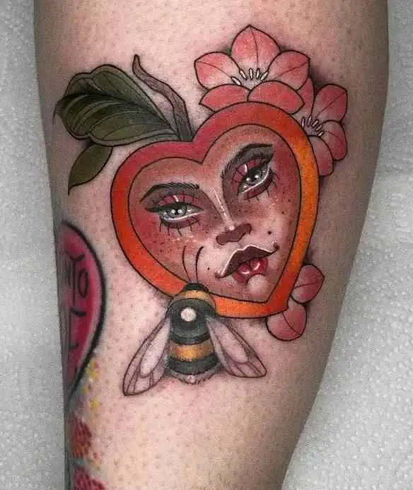 Lilou Adf on Instagram: “#illustration#tattoo#tattooillustration#tattooflash#flashtattoo#flashworkers#blackline#blackta…  | Apple tattoo, Tattoos, Friendship tattoos