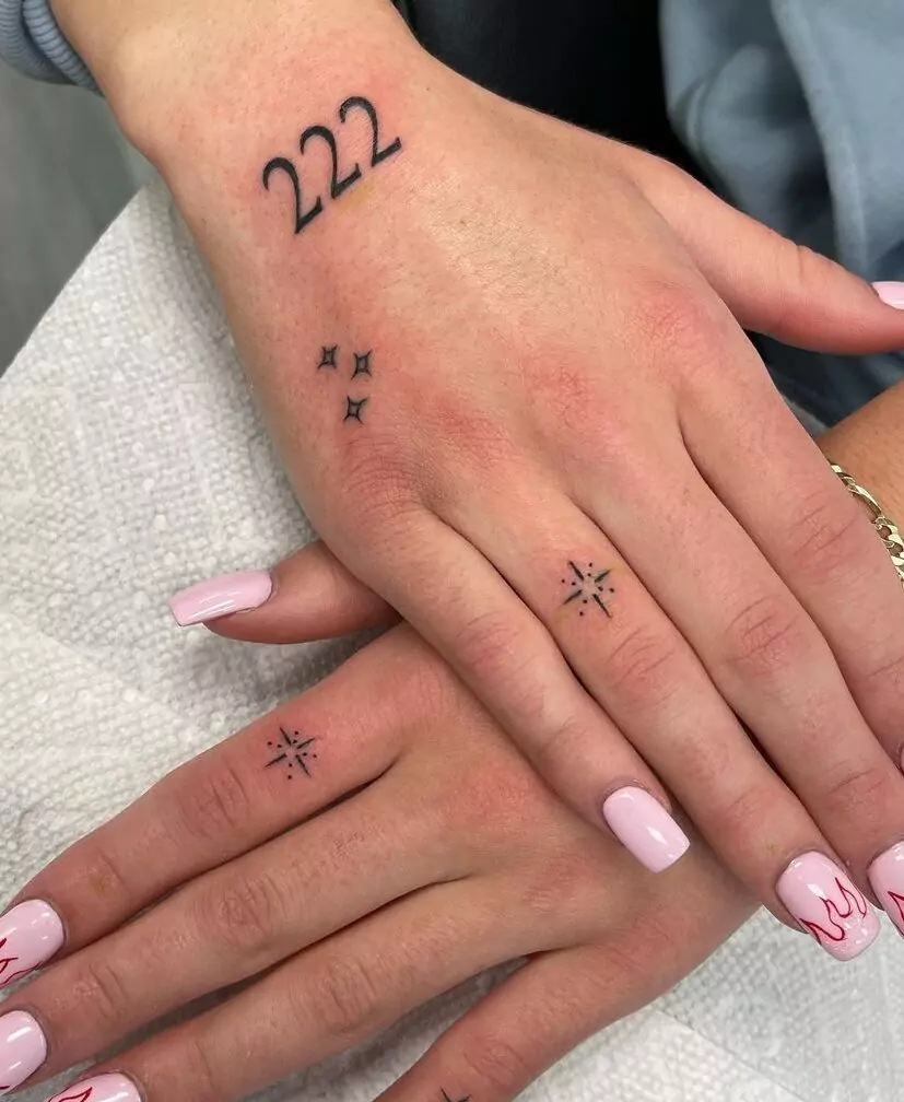 222 Angel Number Tattoo