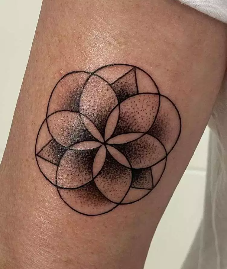 Flower Of Life Hand Tattoo