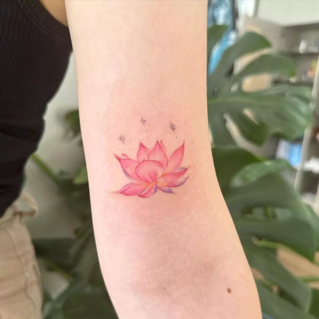 Lotus Arm Tattoo