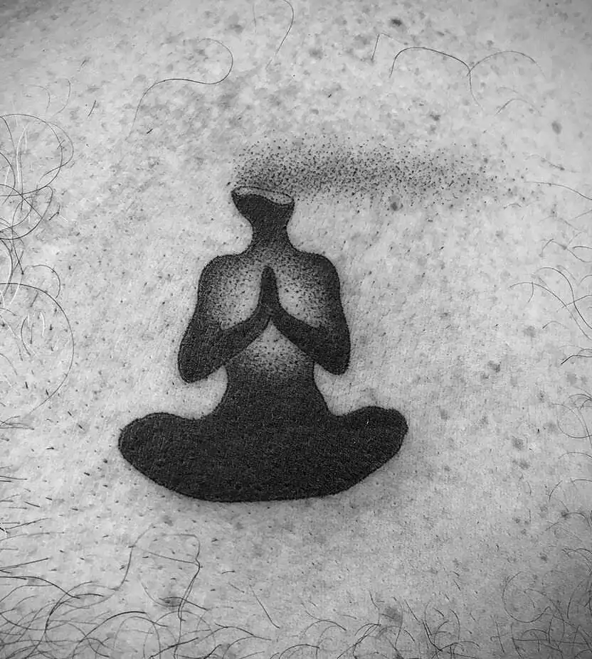 Meditation Tattoo On The Chest