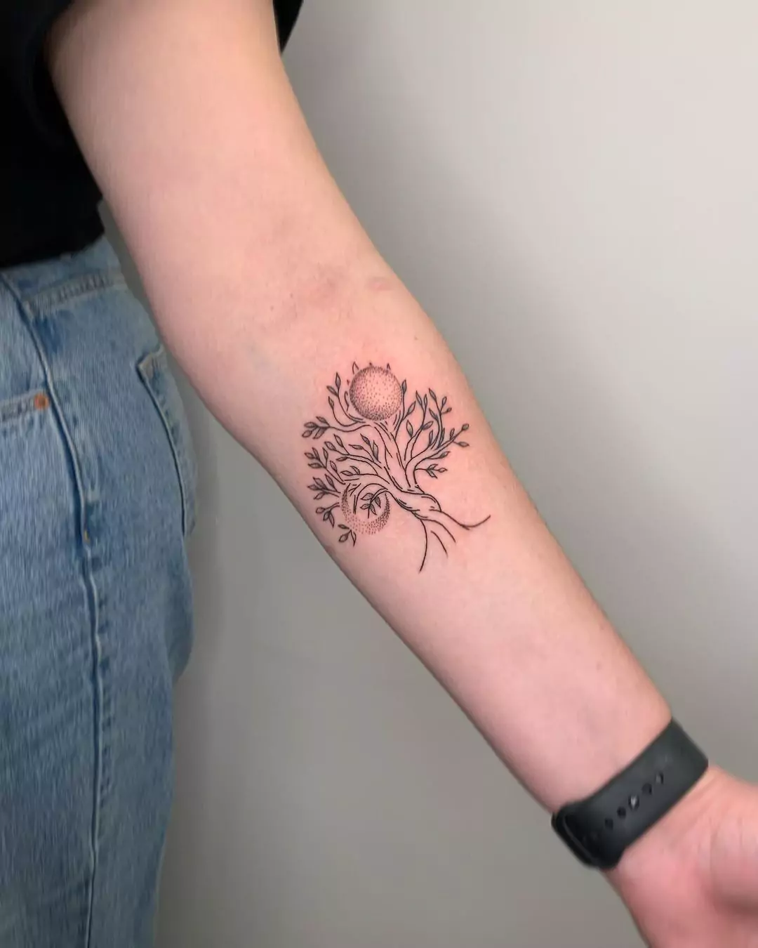 Tree Of Life Hand Tattoo