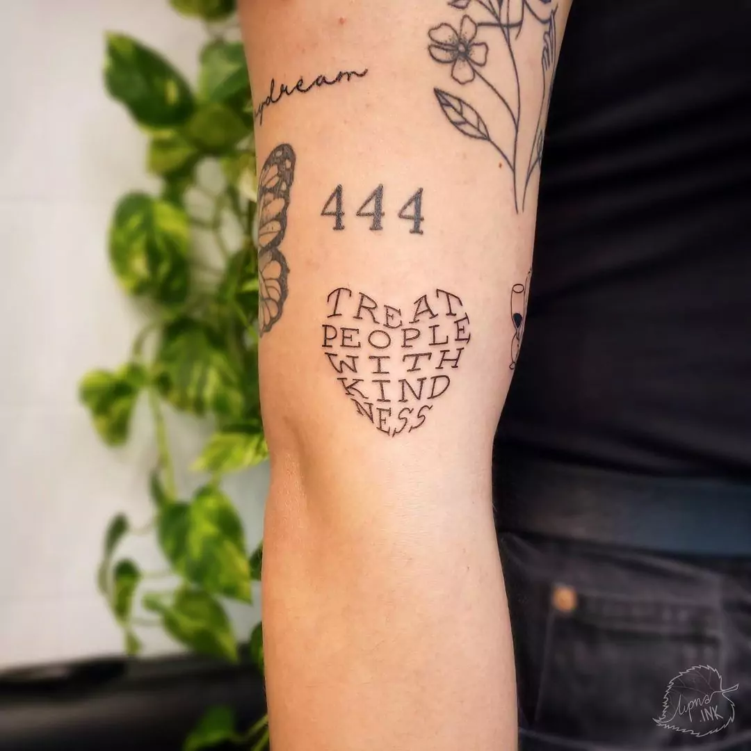 444 angel number tattoo on hand