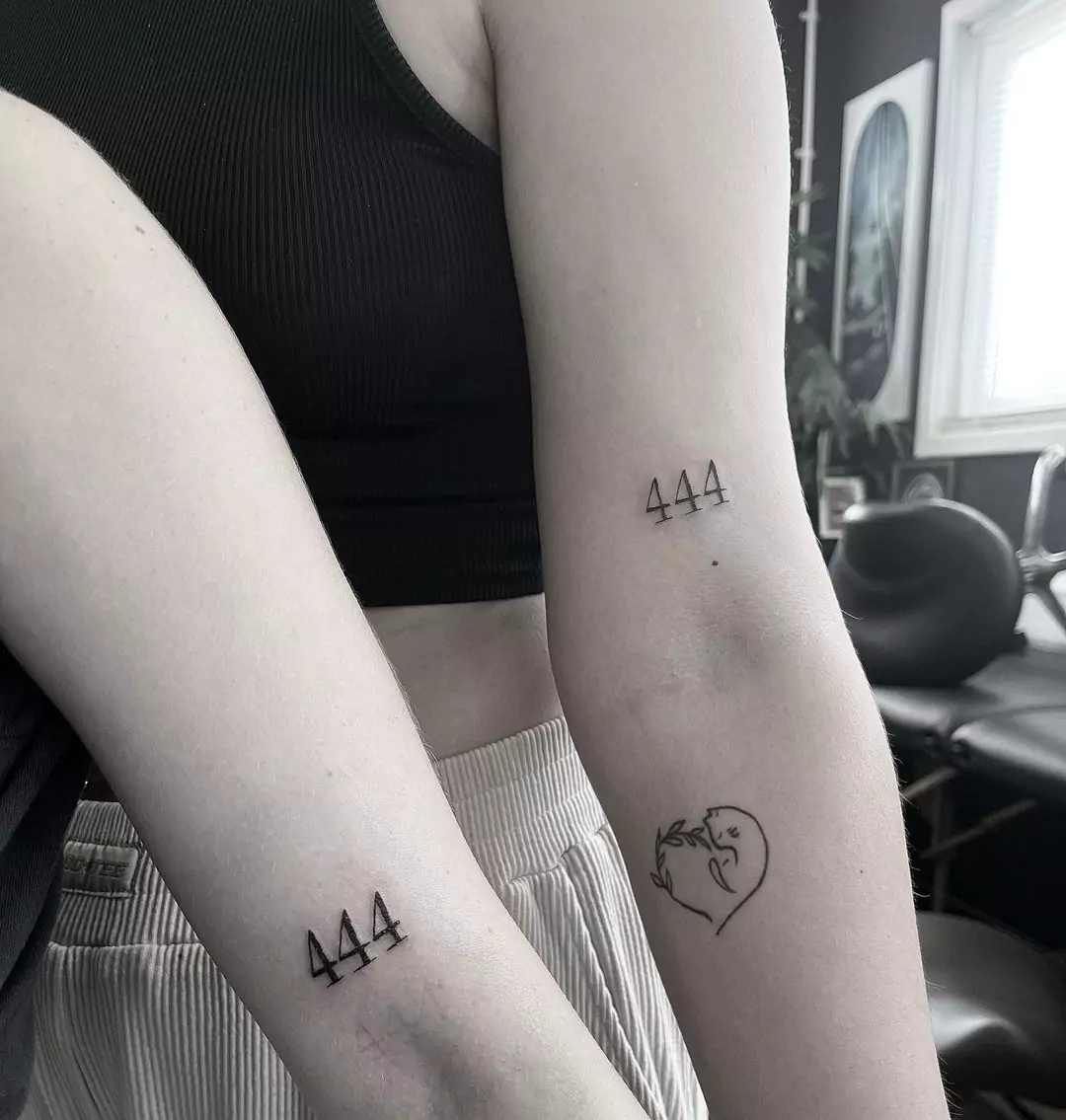 69 Captivating 444 tattoos with Meaning in 2024