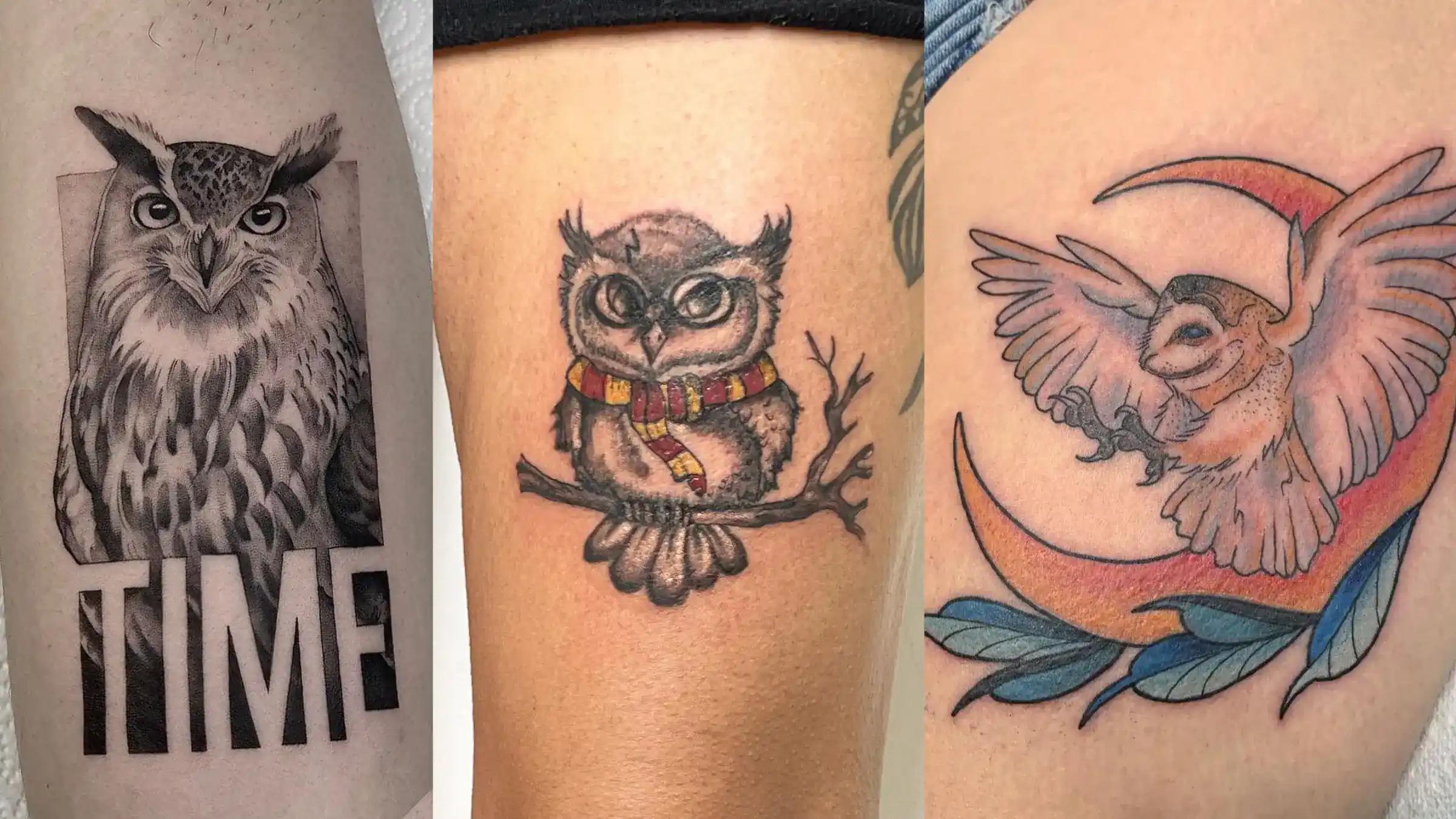 Waterproof Temporary Tattoo Owl Bird Fake Tatto Flash Hand Arm Middle Size  Art Tattoos For Boy Women Men (Color : Purple) : Amazon.ae: Beauty