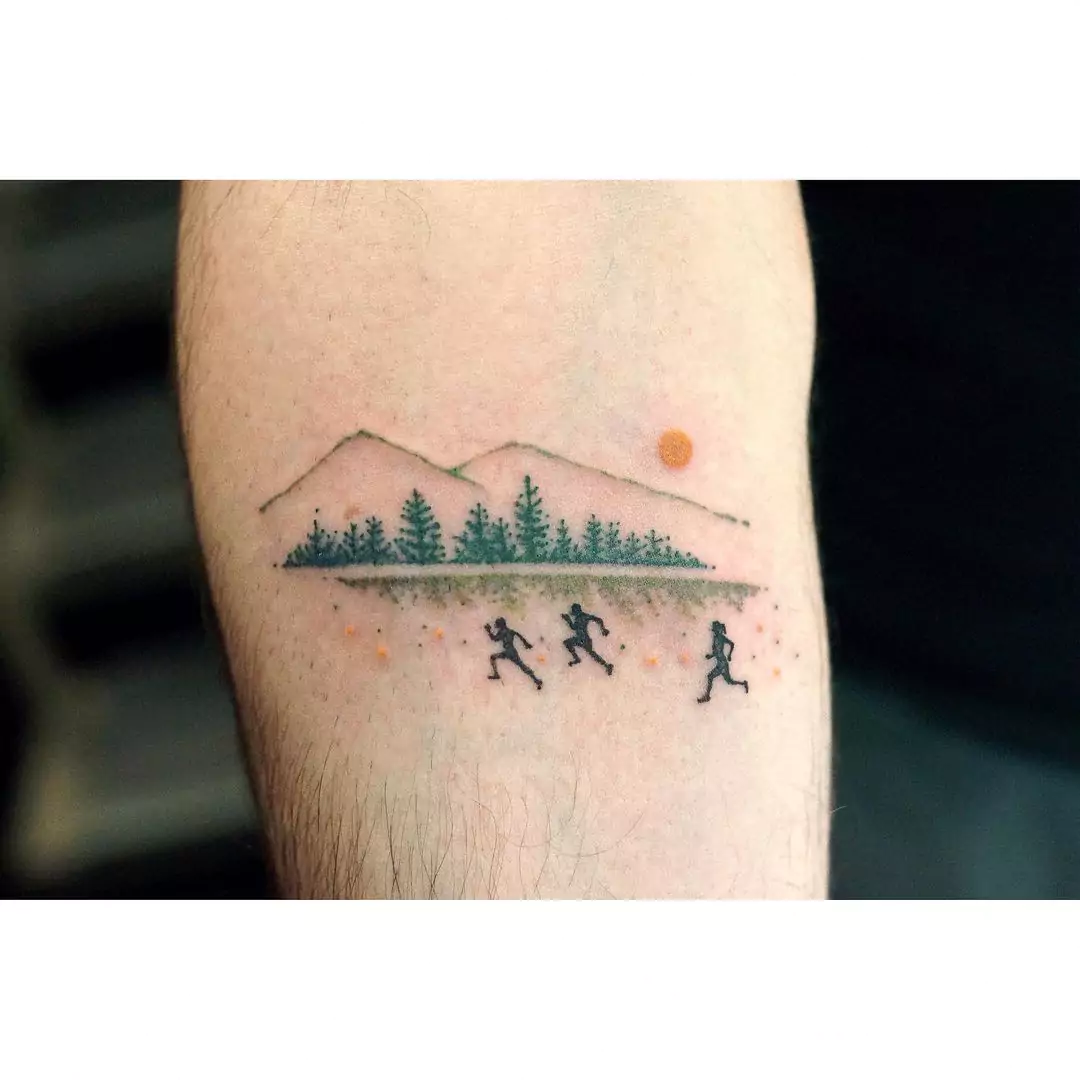 mountain tattoo for athletes