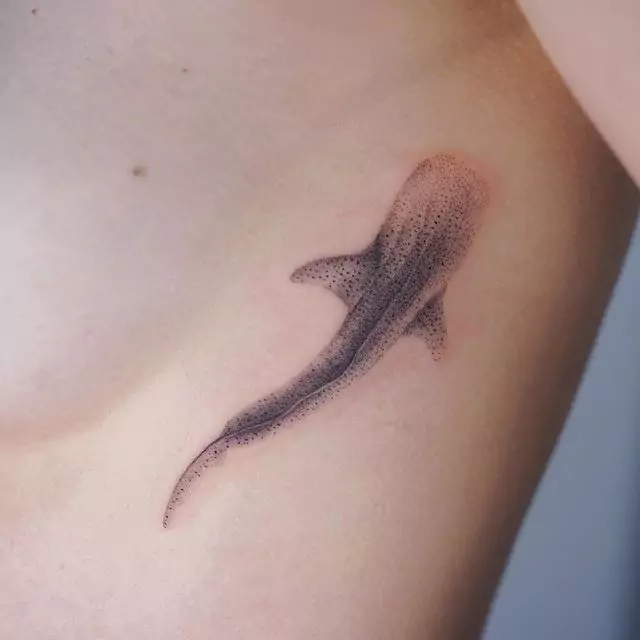 dotart whale shark tattoo