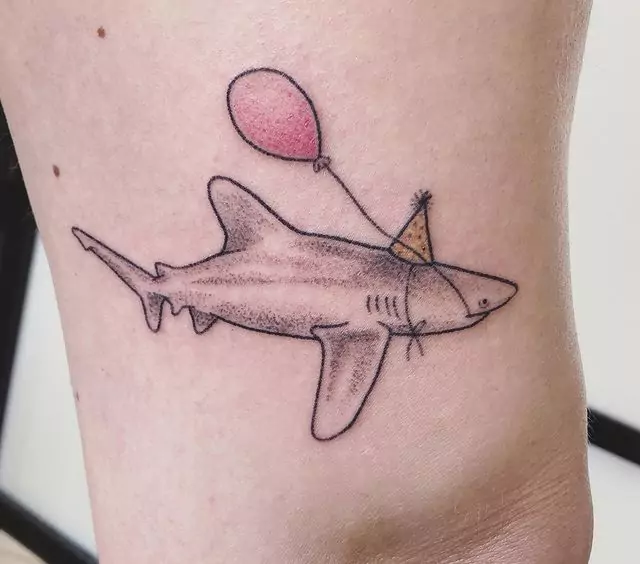 shark birthday tattoo
