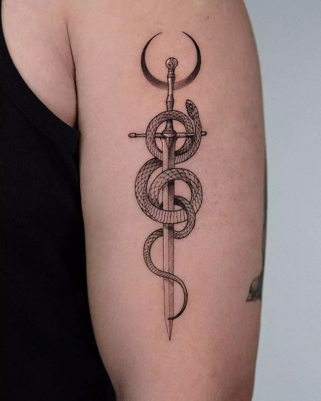 snake and dagger tattoo