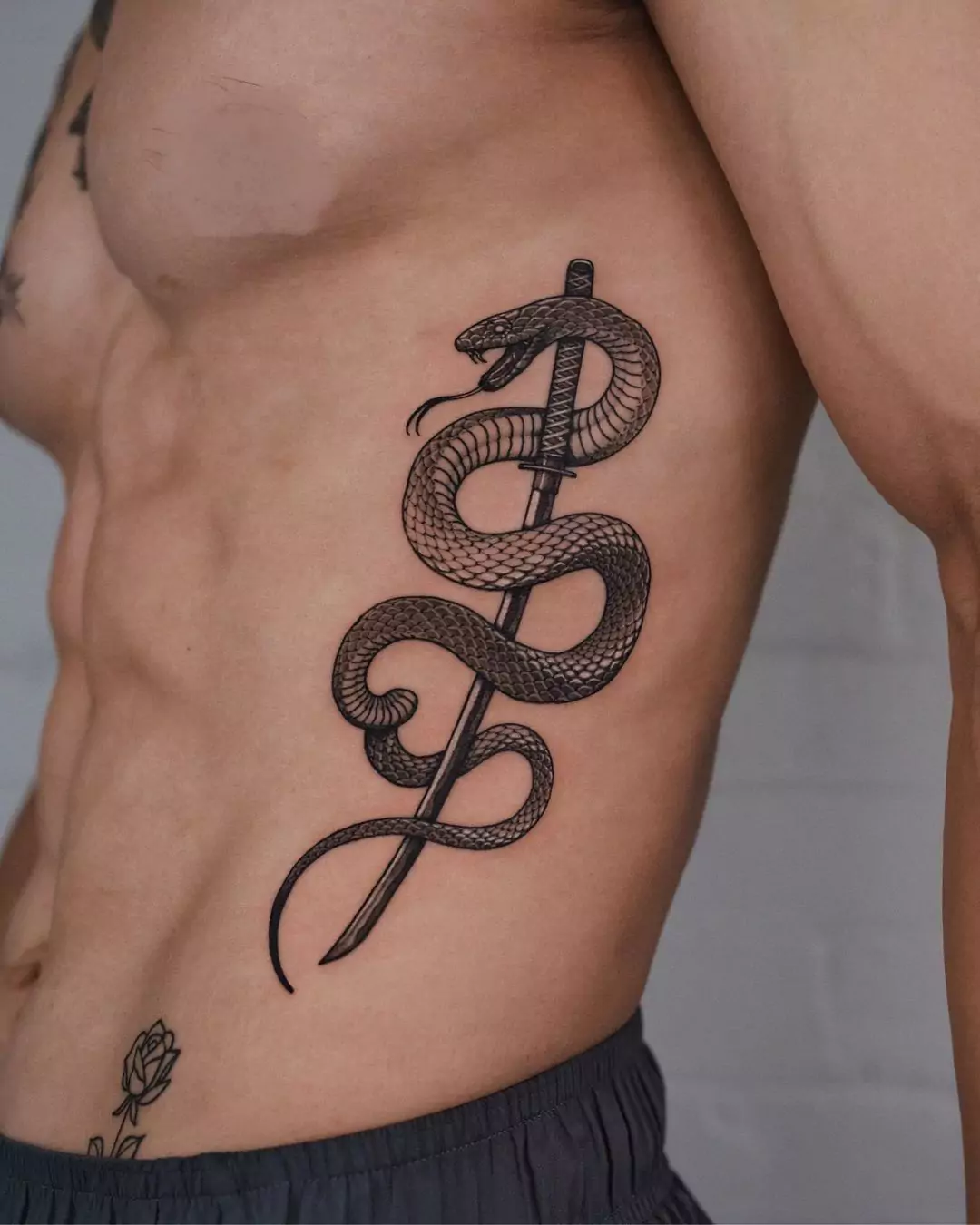 snake and katana tattoo