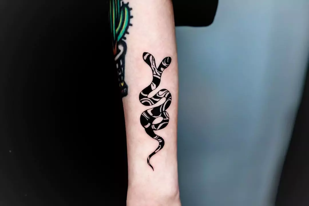 two heads snake tattoo