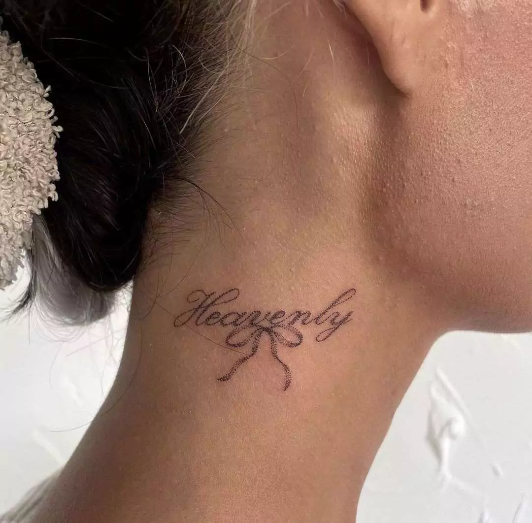 heavenly neck tattoo