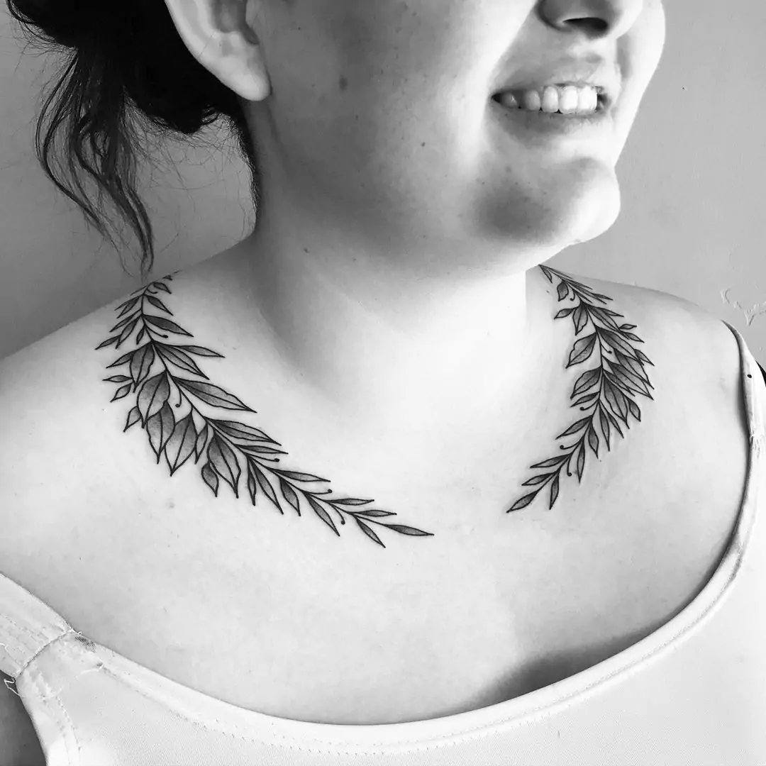 necklace tattoo for women