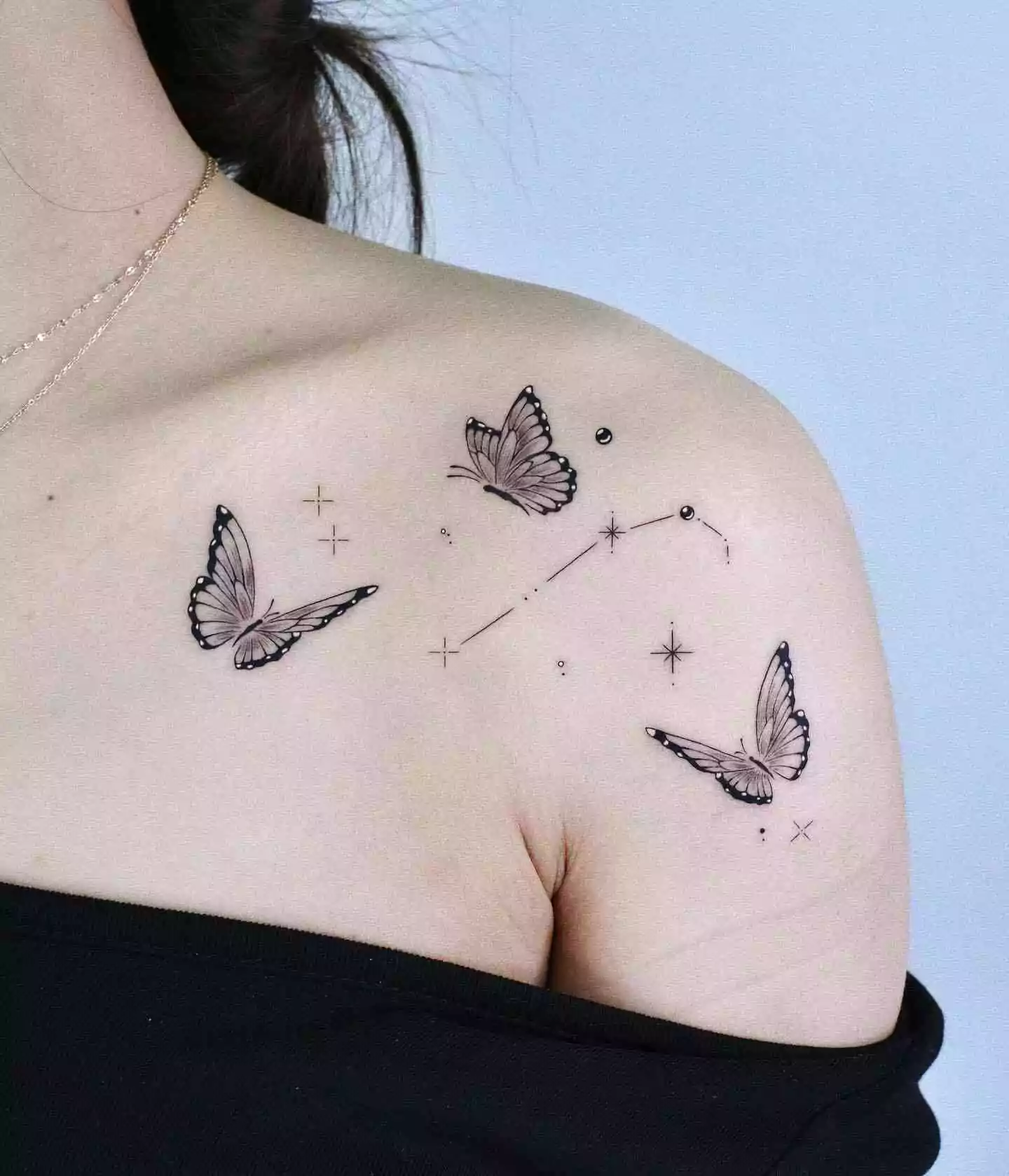 butterfly tattoos on the shoulder