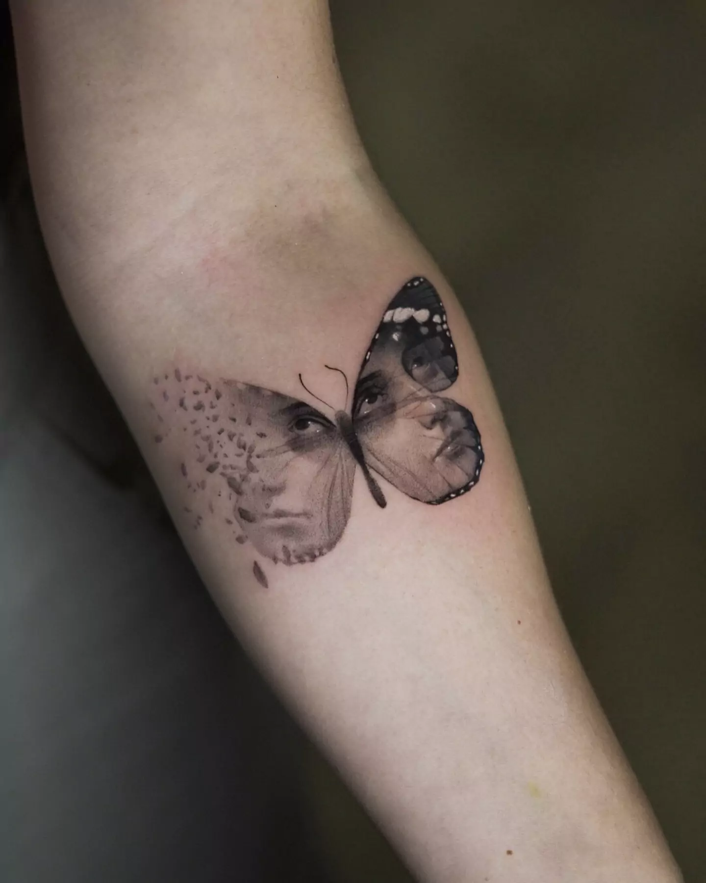 creative butterfly tattoo on hand