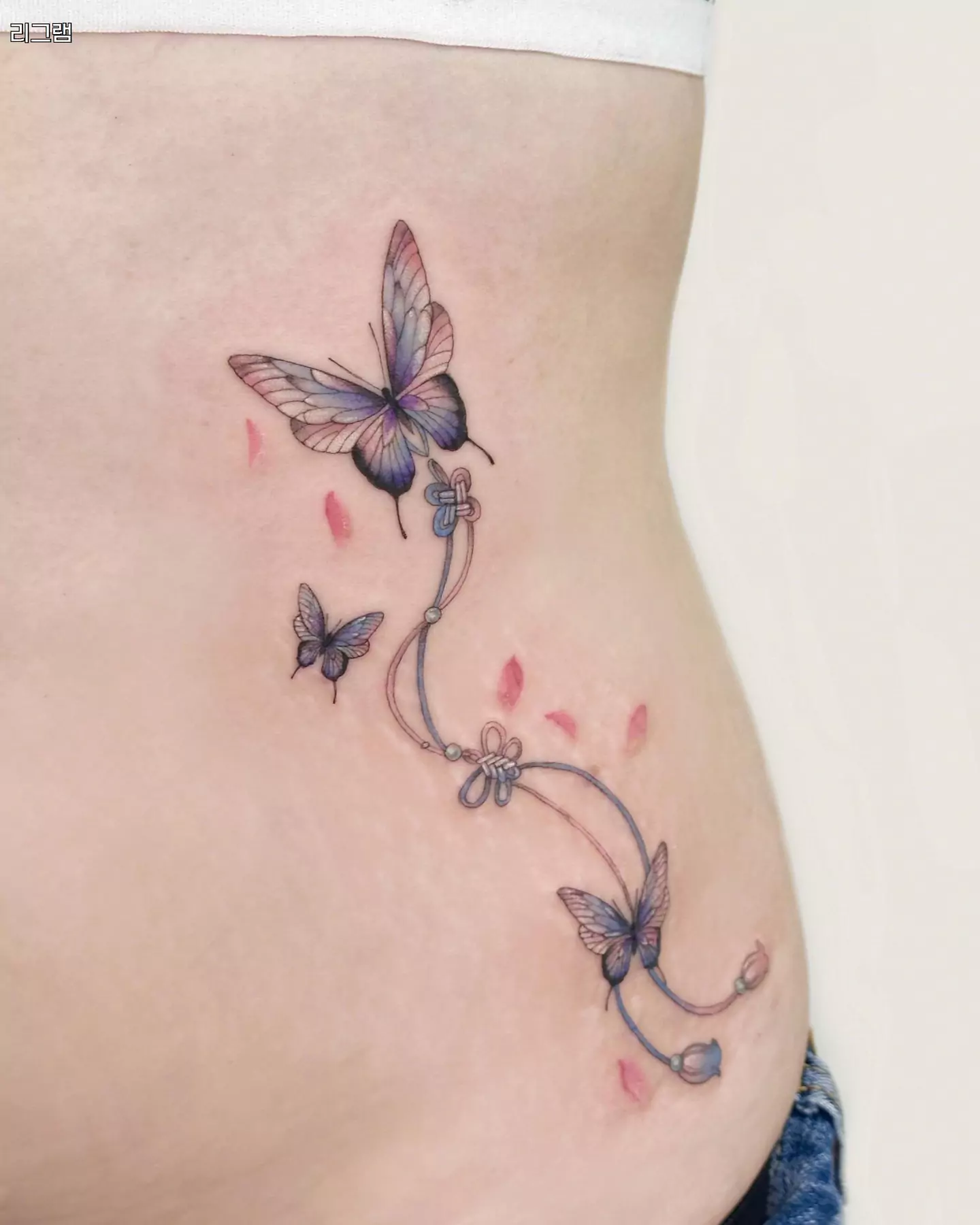 creative butterfly tattoos on rib