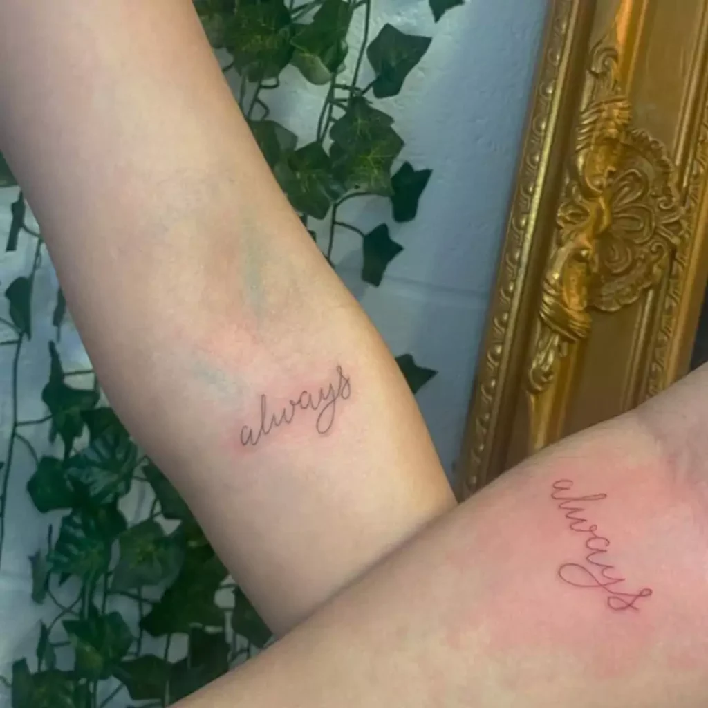 Always matching tattoos for friends
