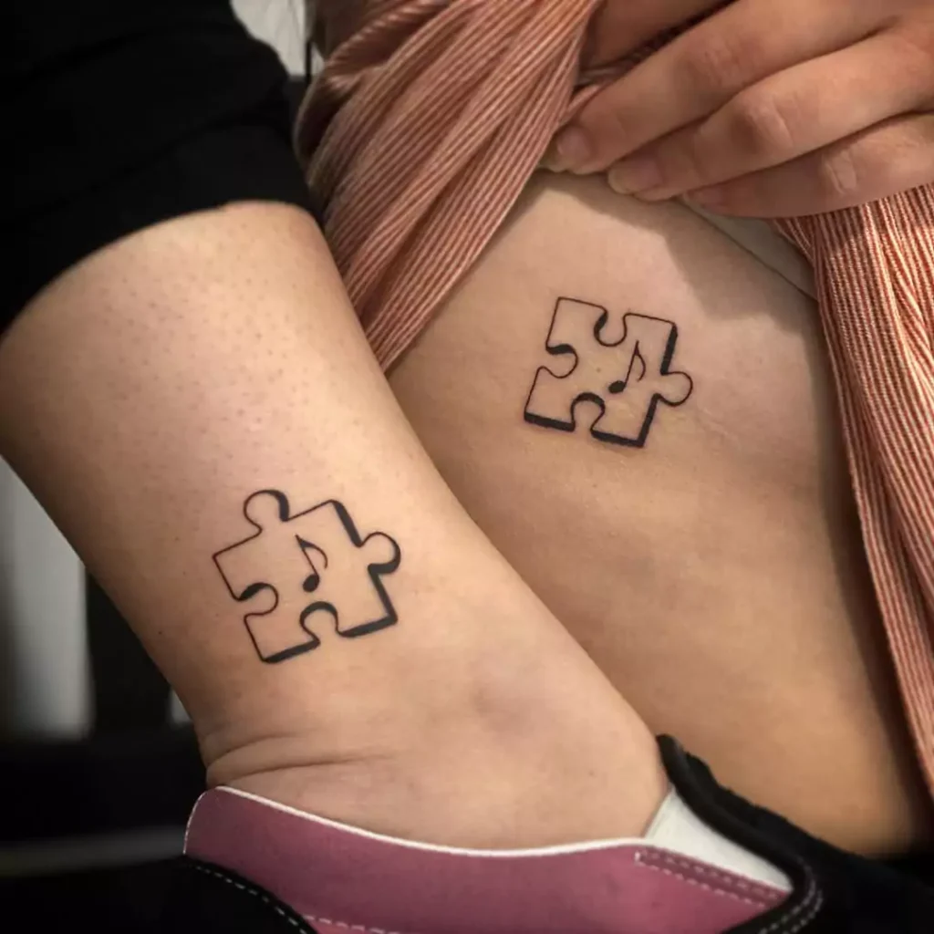 Matching puzzle tattoos