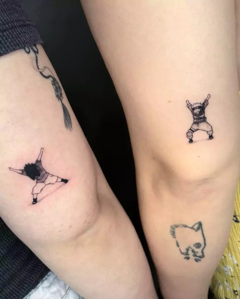 Naruto and Sasuke tattoos for BFF