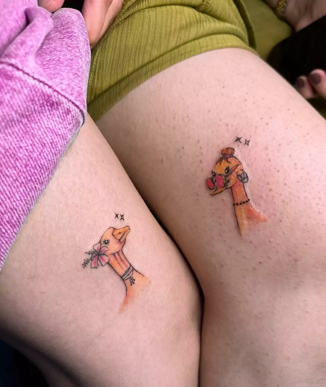 Silly goose matching tattoos for friends