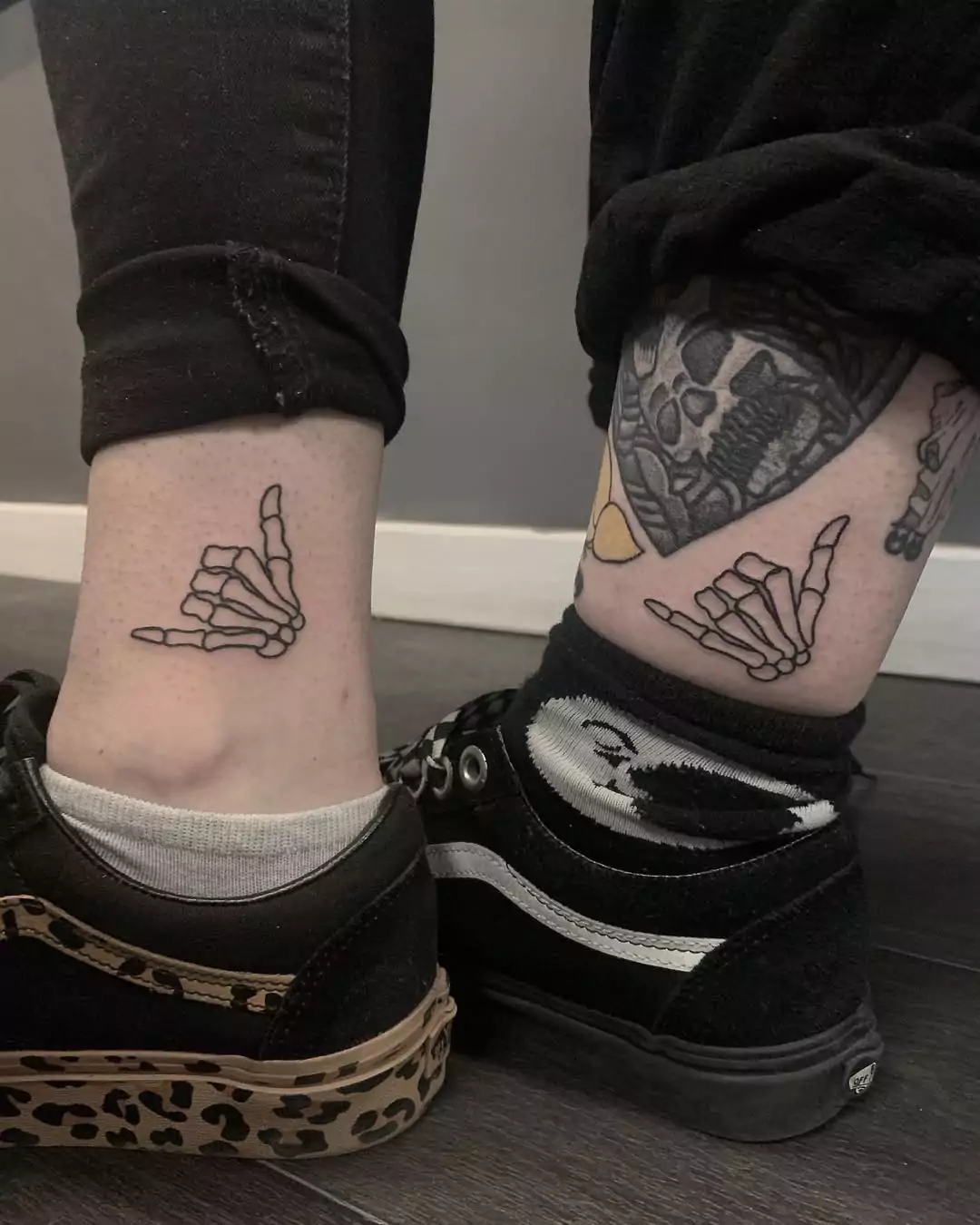 Skeleton hand tattoos for friends